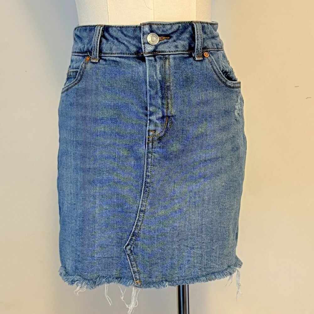 Wild Fable Denim Skirt Raw Hem Mini 5-Pocket